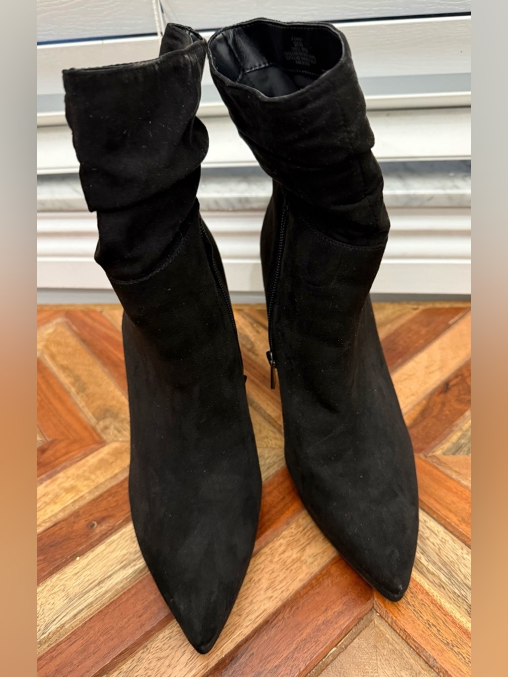Jessica Simpson Black Suede Pointed-Toe Ankle Boots Size 9